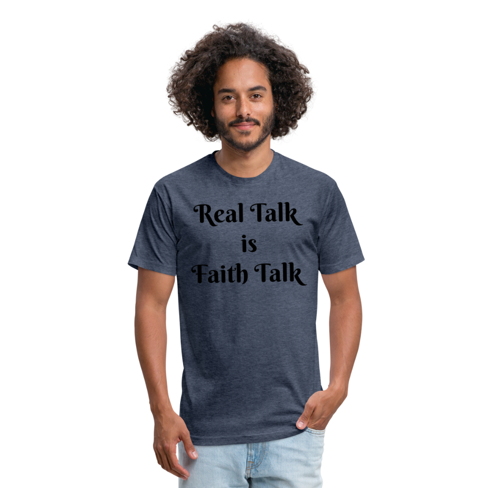 Real Talk is Faith Talk Black Lettering - heather navy