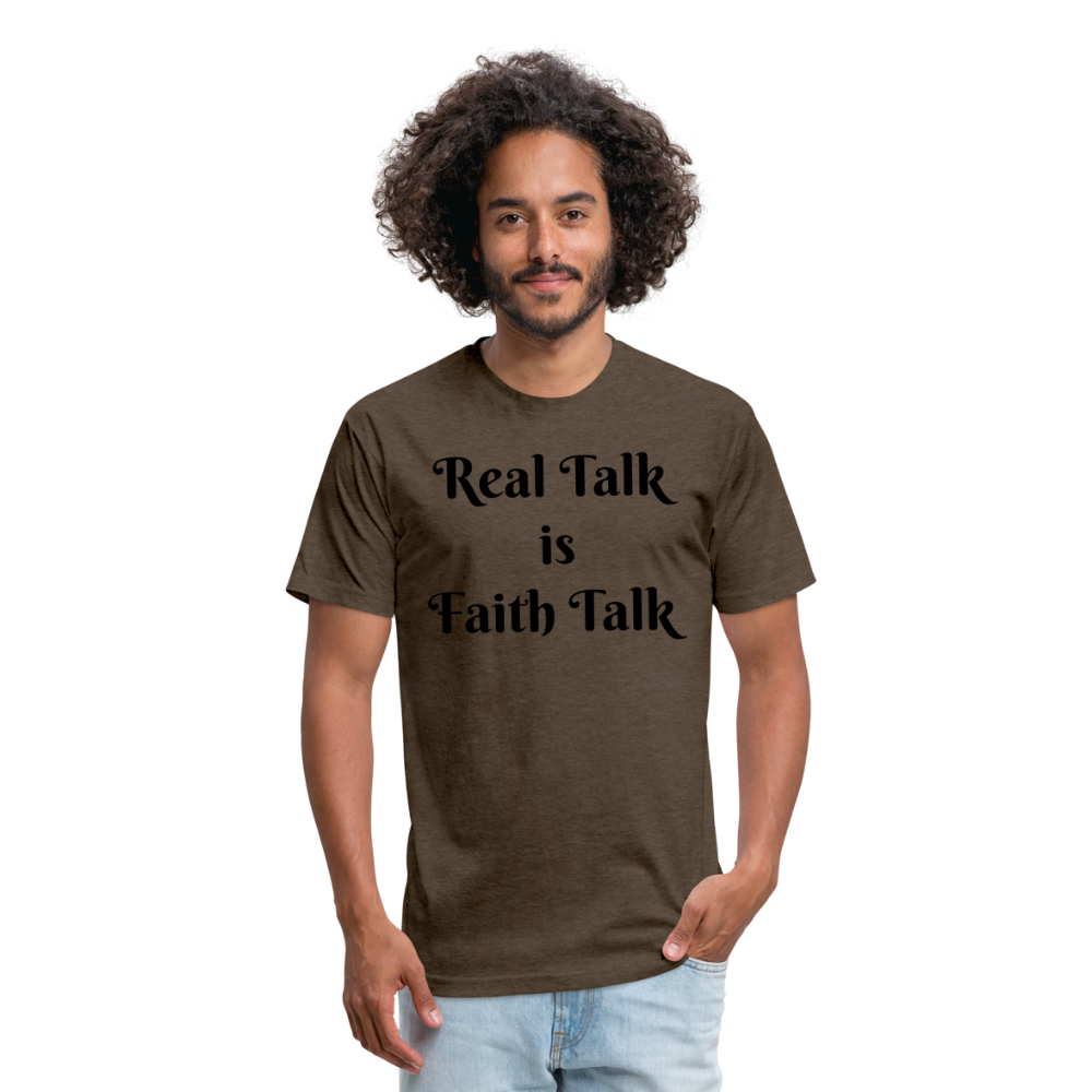 Real Talk is Faith Talk Black Lettering - heather espresso