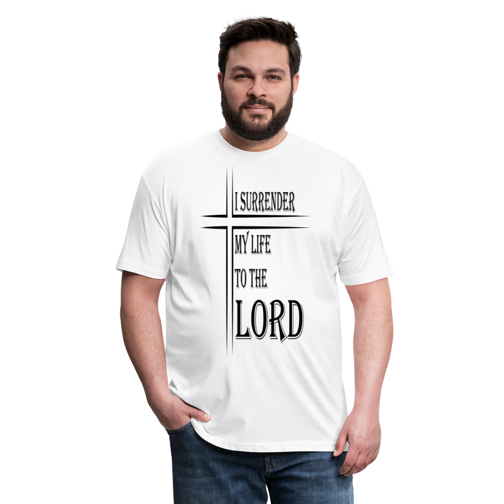 Surrender to the Lord Black Lettering - white