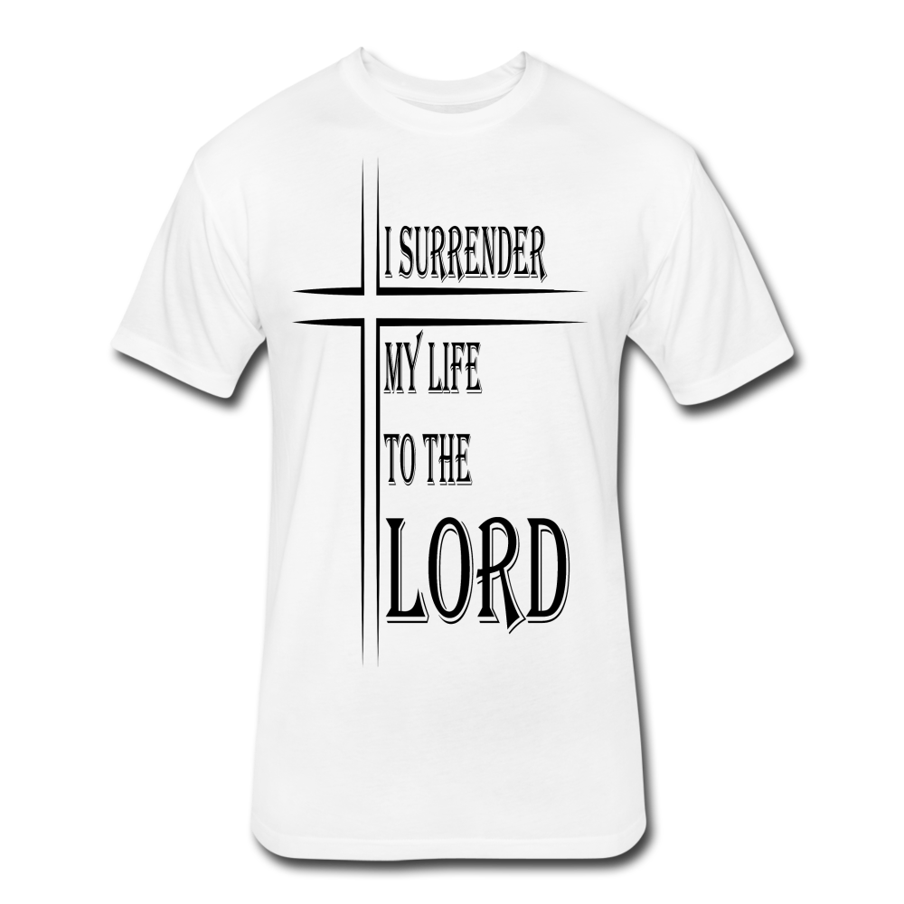 Surrender to the Lord Black Lettering - white