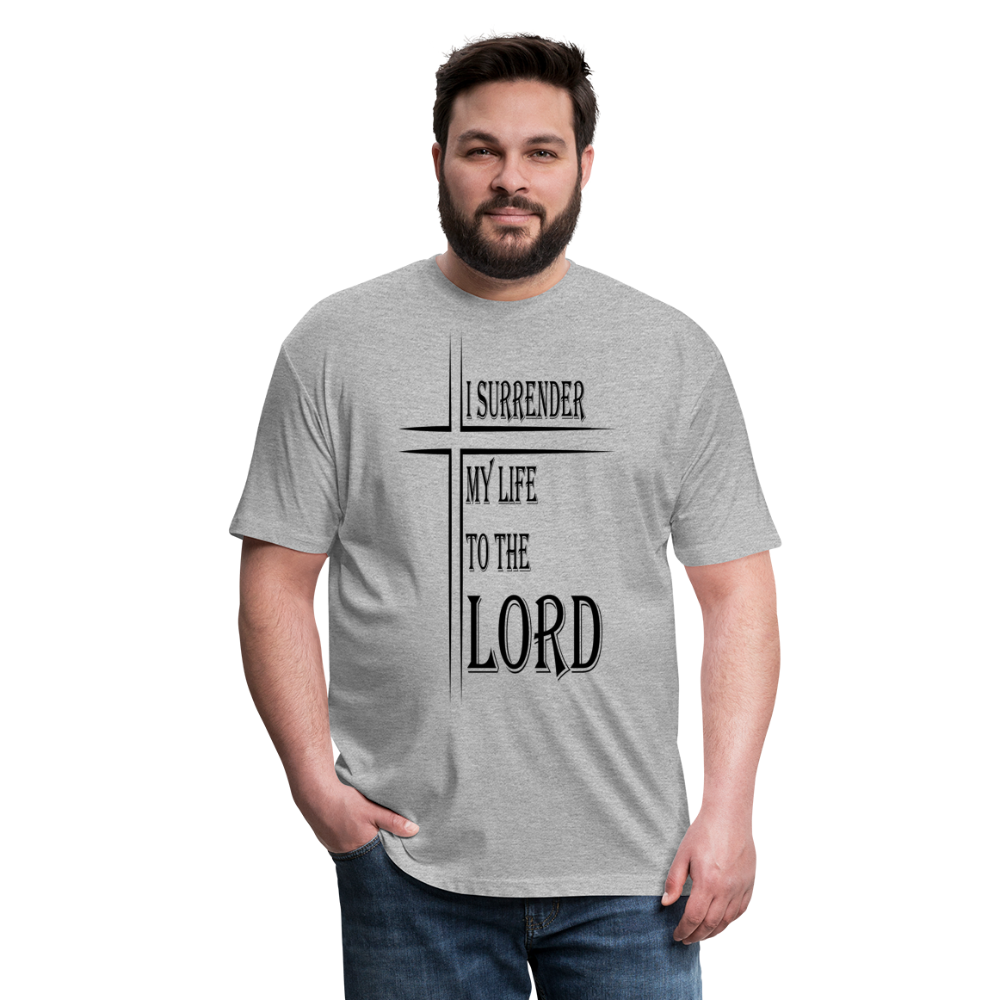 Surrender to the Lord Black Lettering - heather gray