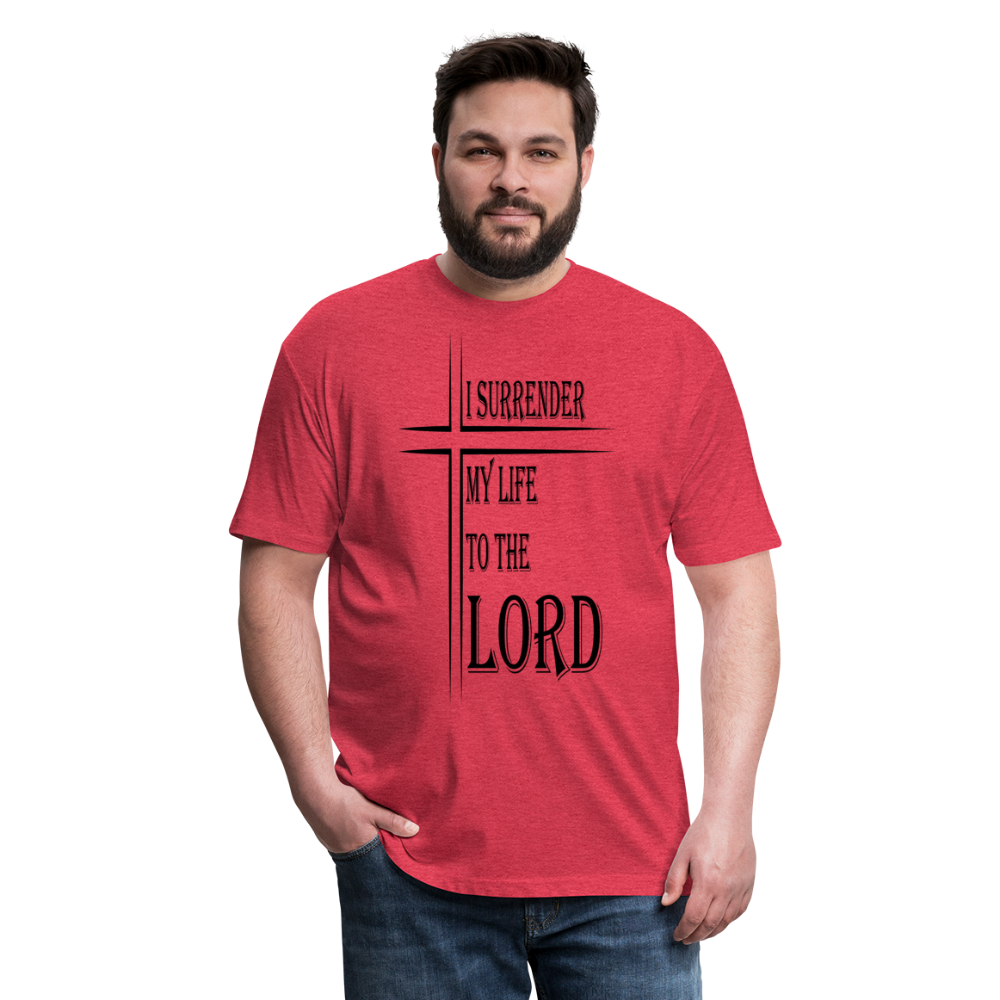 Surrender to the Lord Black Lettering - heather red