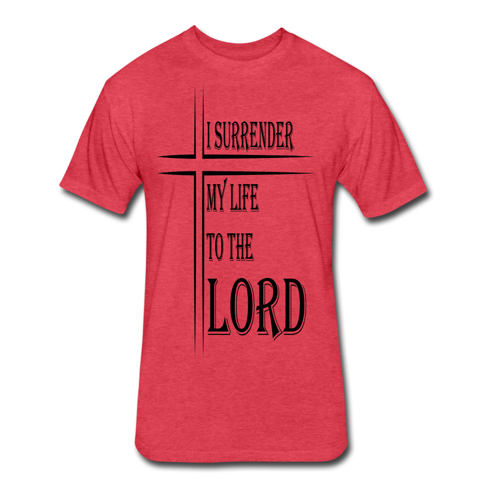 Surrender to the Lord Black Lettering - heather red