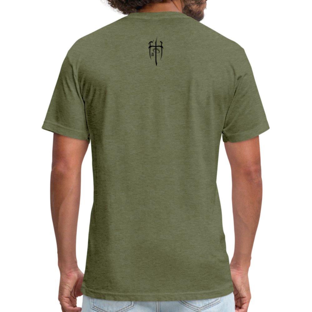 Surrender to the Lord Black Lettering - heather military green