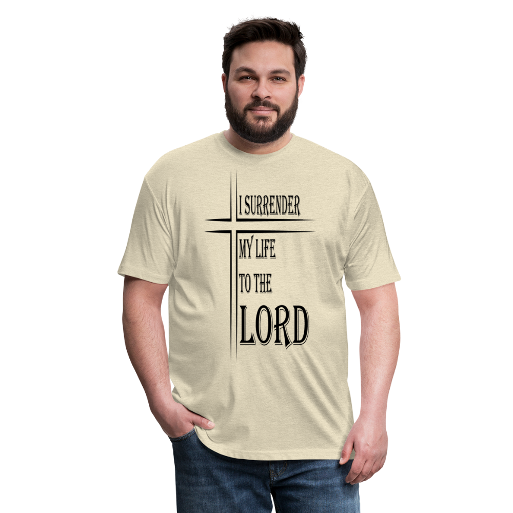 Surrender to the Lord Black Lettering - heather cream