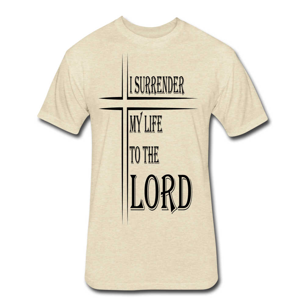 Surrender to the Lord Black Lettering - heather cream