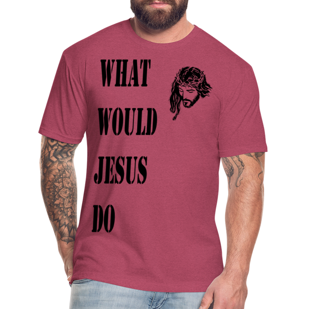 WWJD Shirt - heather burgundy