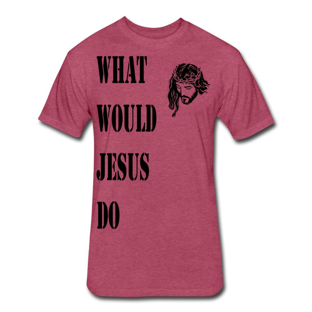 WWJD Shirt - heather burgundy