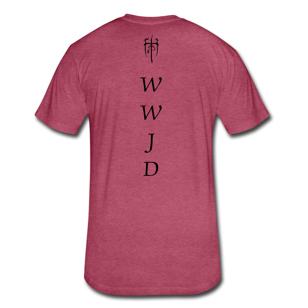 WWJD Shirt - heather burgundy