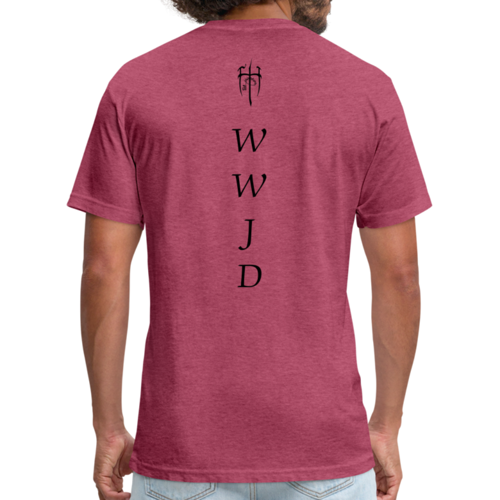 WWJD Shirt - heather burgundy