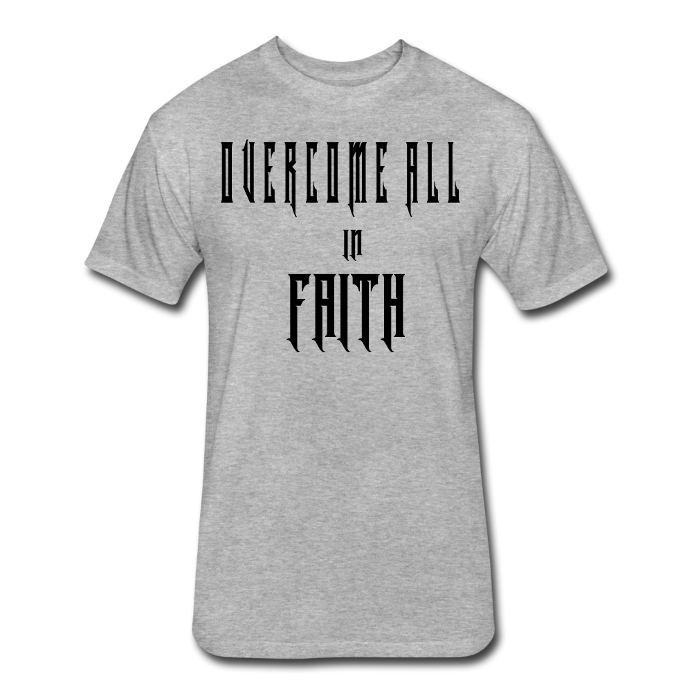 Overcome All - Black Lettering - heather gray