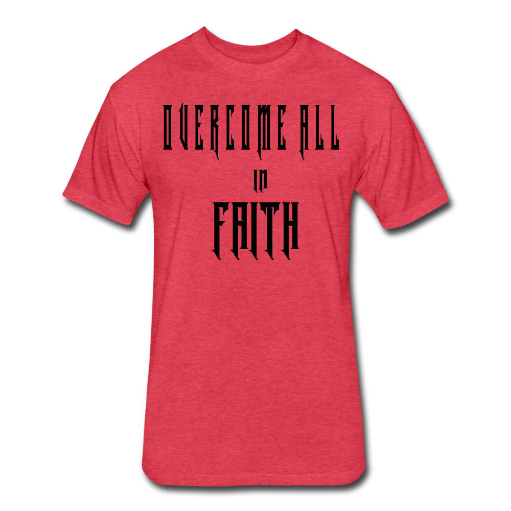 Overcome All - Black Lettering - heather red