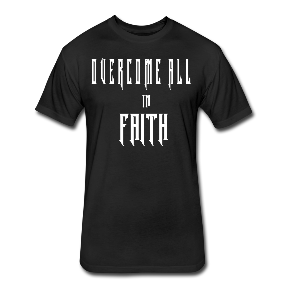 Overcome All - White Lettering - black