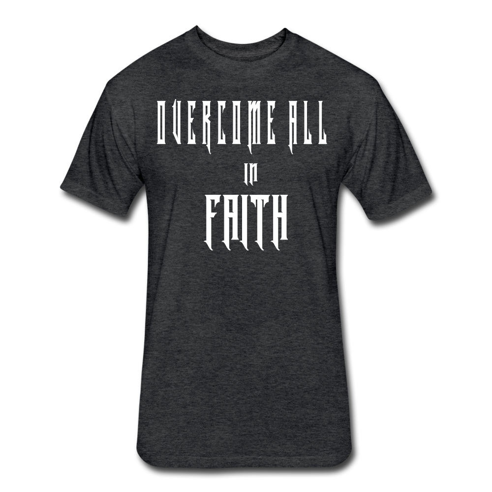 Overcome All - White Lettering - heather black