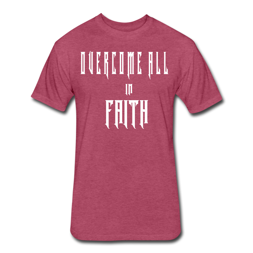 Overcome All - White Lettering - heather burgundy