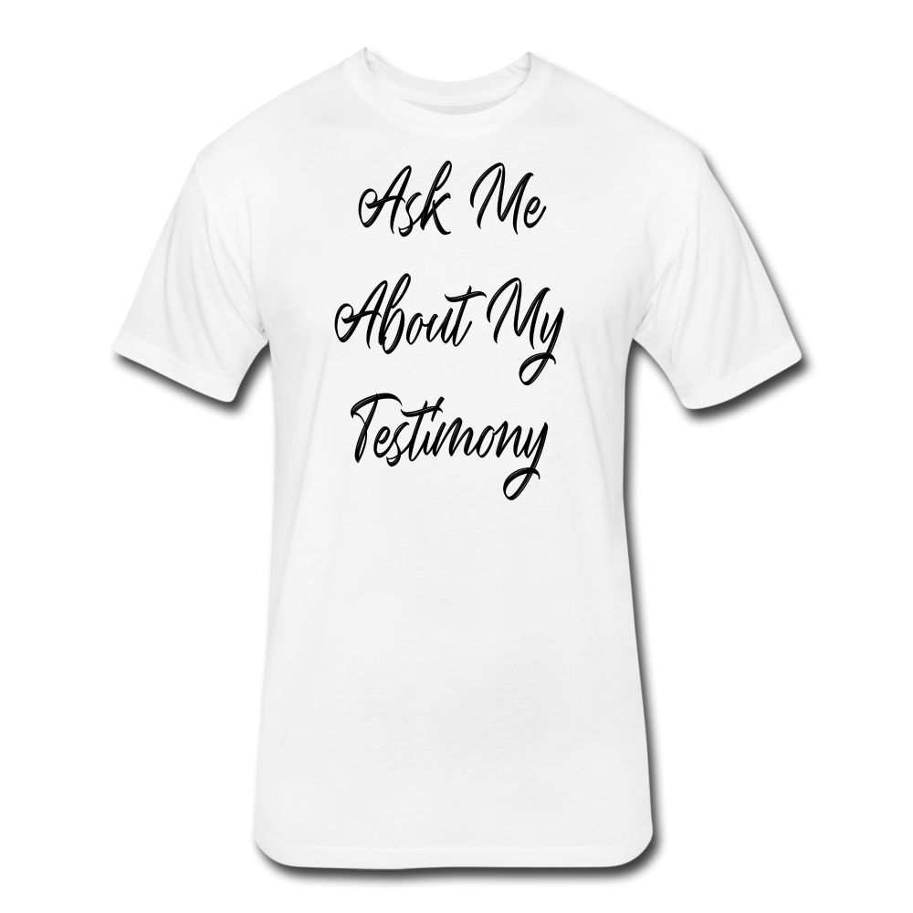 Testimony Black Lettering - white