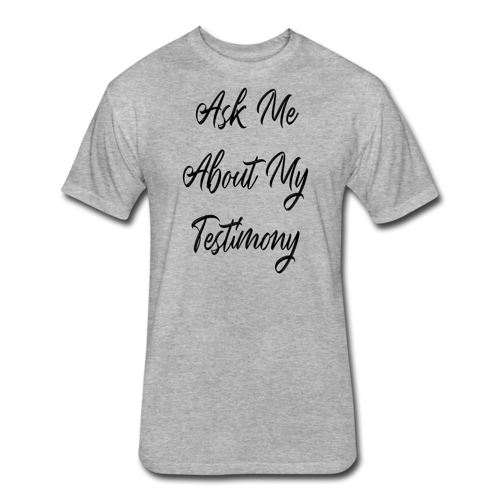 Testimony Black Lettering - heather gray