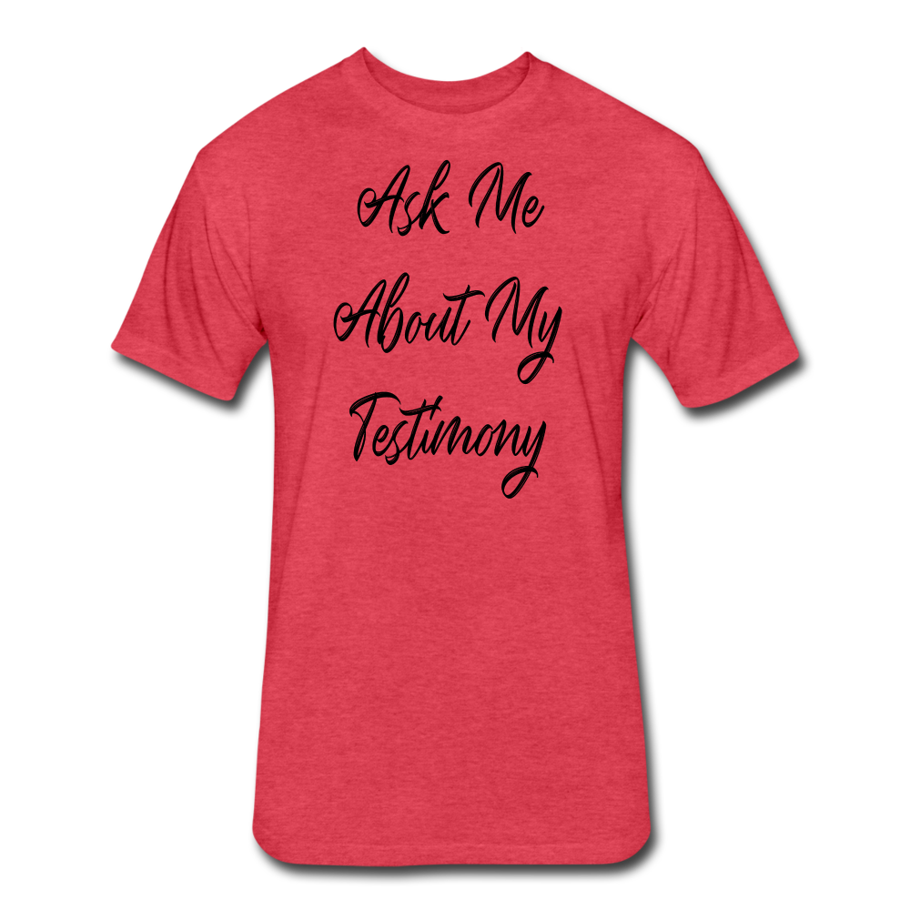 Testimony Black Lettering - heather red