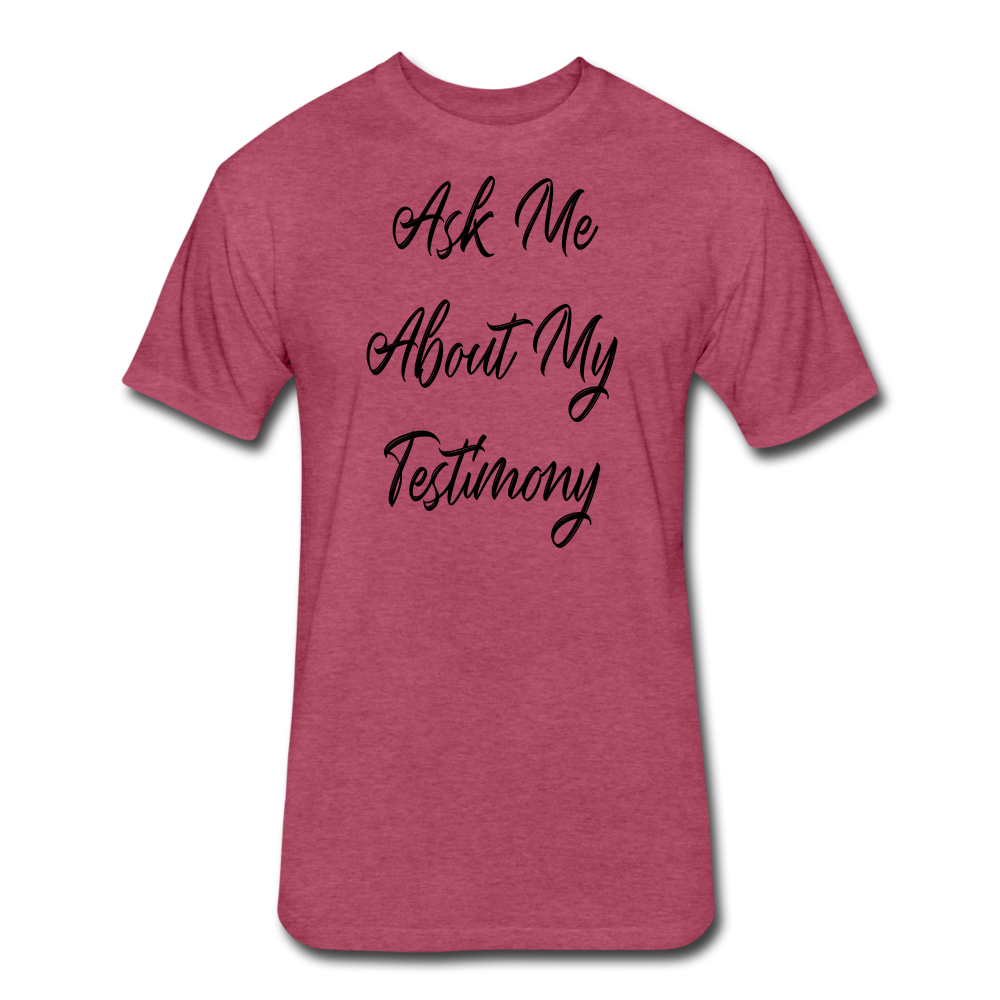 Testimony Black Lettering - heather burgundy